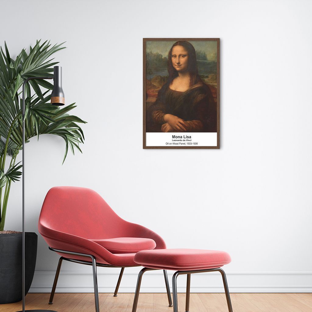 Quadro Art Collection Mona Lisa 100x70 Caixa Marrom