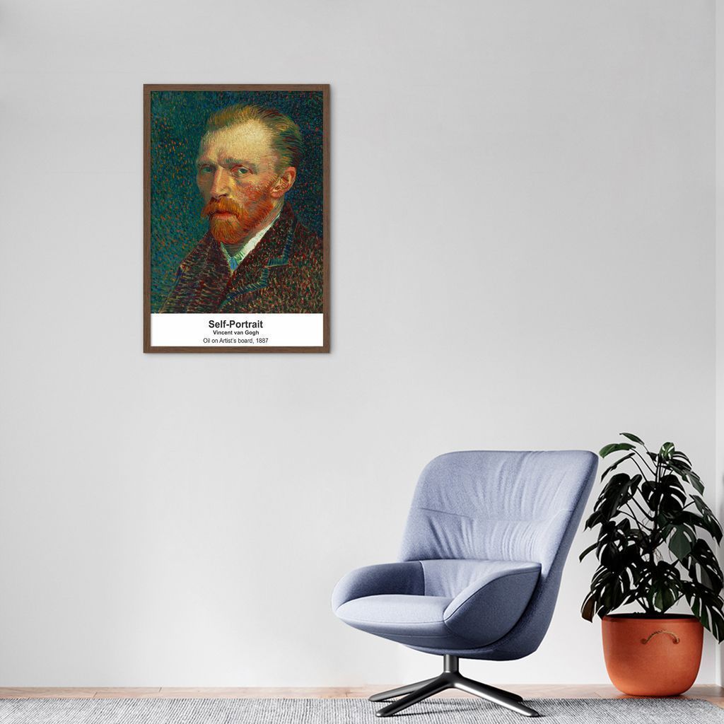 Quadro Art Collection Self-Portrait 43x30 Caixa Marrom