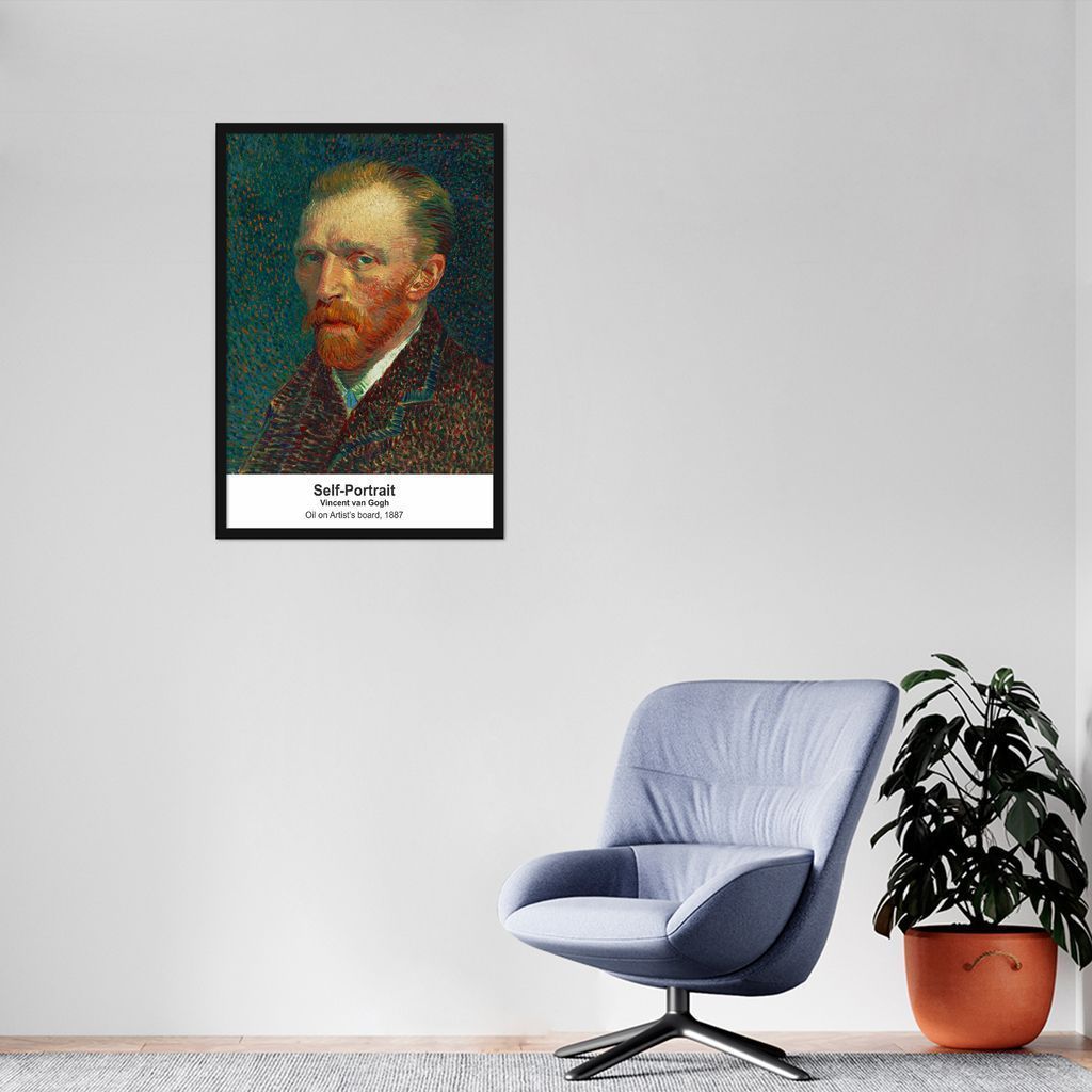Quadro Art Collection Self-Portrait 43x30 Caixa Preto