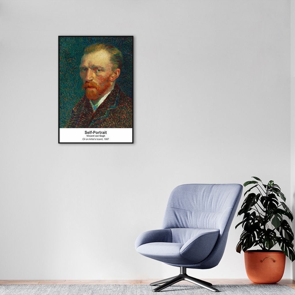 Quadro Art Collection Self-Portrait 43x30 Filete Preto