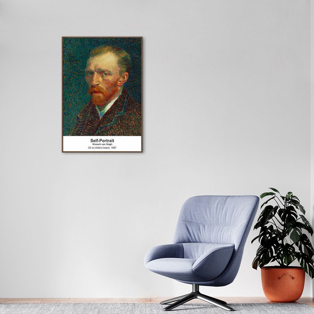 Quadro Art Collection Self-Portrait 86x60 Filete Marrom