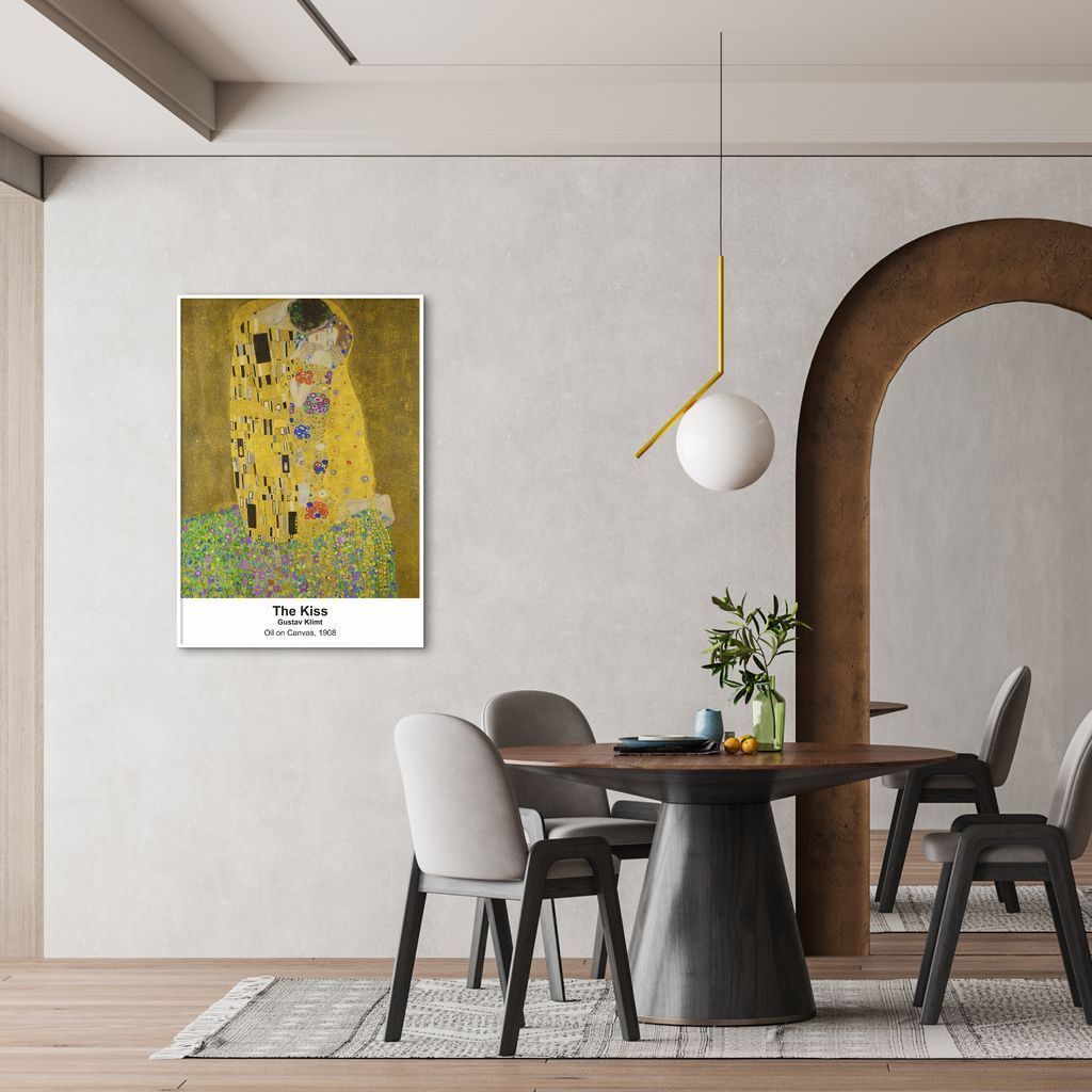Quadro Art Collection The Kiss 100x70 Filete Marfim