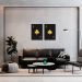 Quadro As Paus e Espada Gold 122x86 2-86x60 Filete Preto