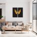 Quadro Asas Borboleta Amarela 120x124 2-120x60 Filete Preto