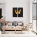 Quadro Asas Borboleta Amarela 86x90 2-86x43 Filete Branco