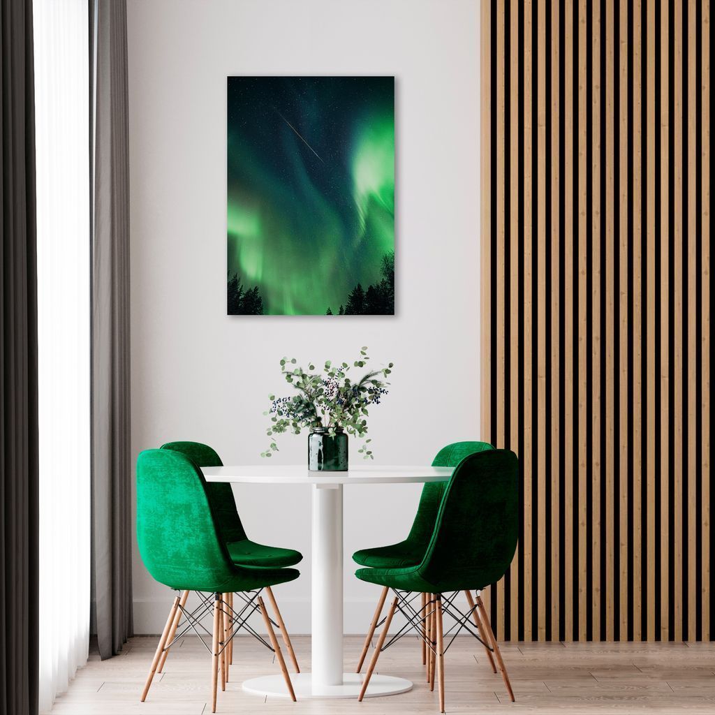 Quadro Aurora Boreal Finlândia 60x43 Sem Moldura