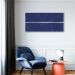 Quadro Azul Linha Minimalista 100x50 Filete Branco