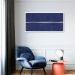 Quadro Azul Linha Minimalista 60x30 Caixa Branco