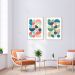 Quadro Bauhaus Colors 88x60 2-60x43 Filete Marrom