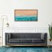 Quadro Beira Mar Caribe 100x50 Caixa Marrom