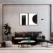Quadro Black Minimalist 122x86 2-86x60 Caixa Marrom