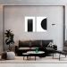 Quadro Black Minimalist 122x86 2-86x60 Filete Branco