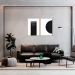 Quadro Black Minimalist 122x86 2-86x60 Filete Marfim