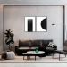 Quadro Black Minimalist 122x86 2-86x60 Filete Preto