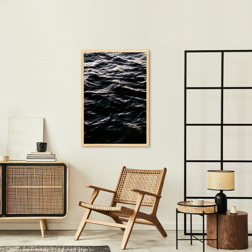 Quadro Black Ocean 43x30 Caixa Marfim