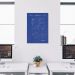 Quadro BluePrint Avião de Caça Azul 60x43 Sem Moldura Azul