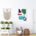 Quadro Bohemian Lines Ocean 86x60 Filete Branco