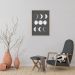 Quadro Boho Chalk Moon Phases 100x70 Filete Marfim