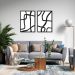 Quadro Boho Linhas Abstratas 122x86 2-86x60 Caixa Preto