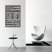 Quadro Boho Zebrado 100x70 Caixa Marrom