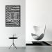 Quadro Boho Zebrado 100x70 Caixa Preto
