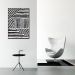 Quadro Boho Zebrado 100x70 Filete Branco