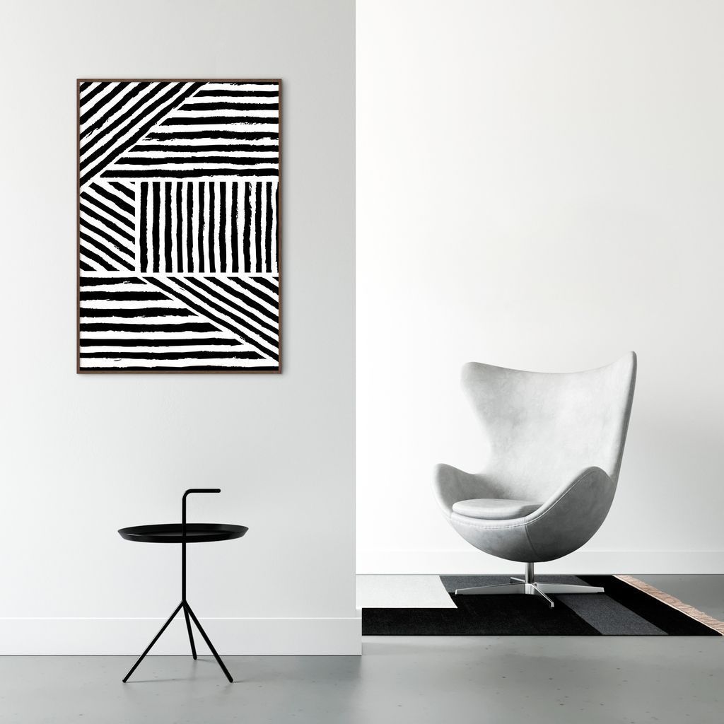 Quadro Boho Zebrado 100x70 Filete Marrom