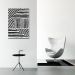 Quadro Boho Zebrado 86x60 Filete Branco