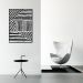 Quadro Boho Zebrado 86x60 Filete Preto