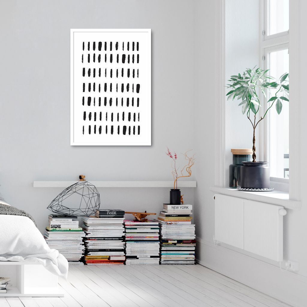 Quadro Borrões Abstratos 100x70 Caixa Branco