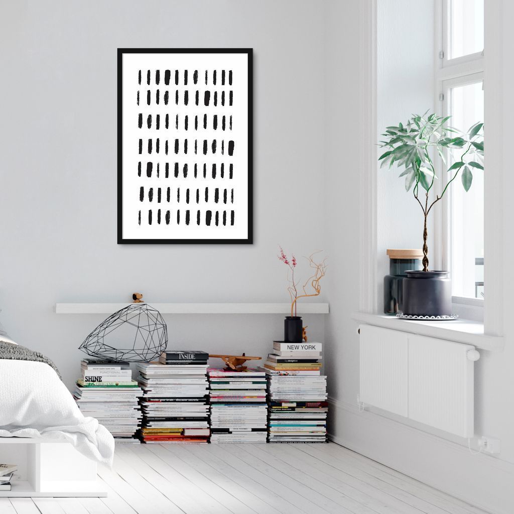 Quadro Borrões Abstratos 100x70 Caixa Preto