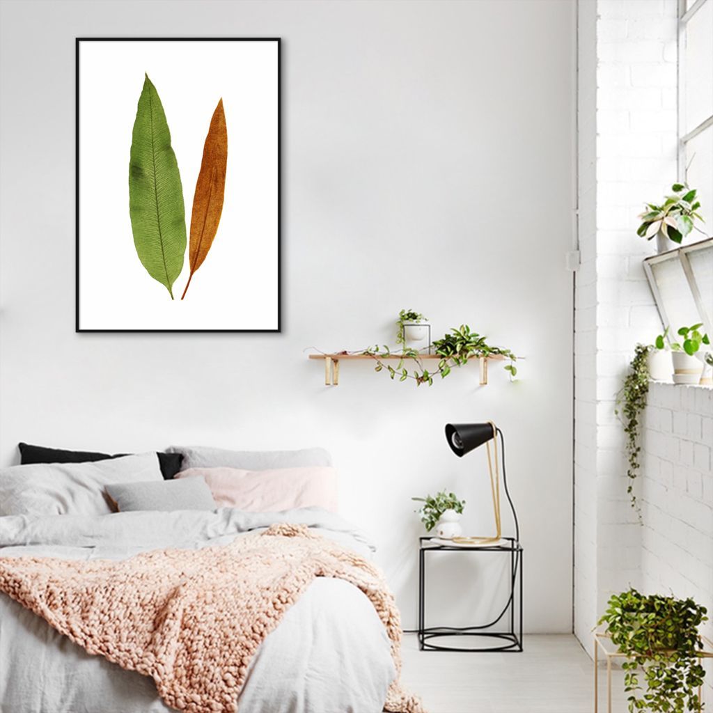 Quadro Botânica Acrostichum Brevipes 100x70 Filete Preto