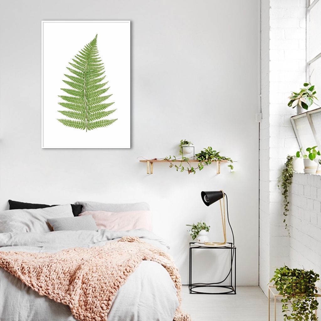 Quadro Botânica Aspidium Angulare 86x60 Filete Branco