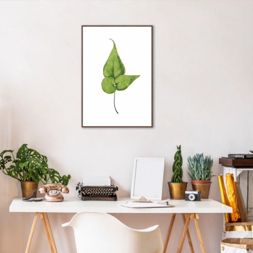Quadro Botânica Folha Adiantum Wilsoni 100x70 Filete Marrom