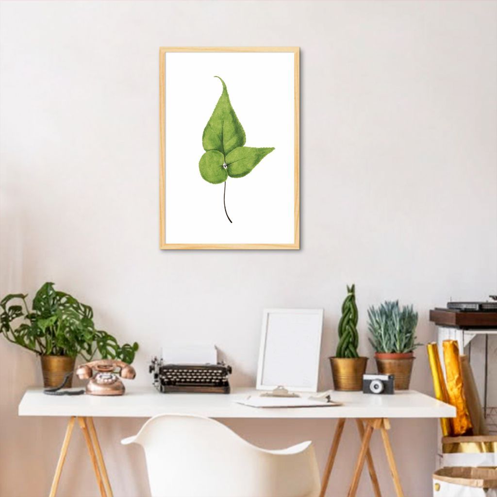 Quadro Botânica Folha Adiantum Wilsoni 86x60 Caixa Marfim