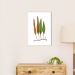 Quadro Botânica Folhas Niphobolus Ingua 100x70 Filete Branco
