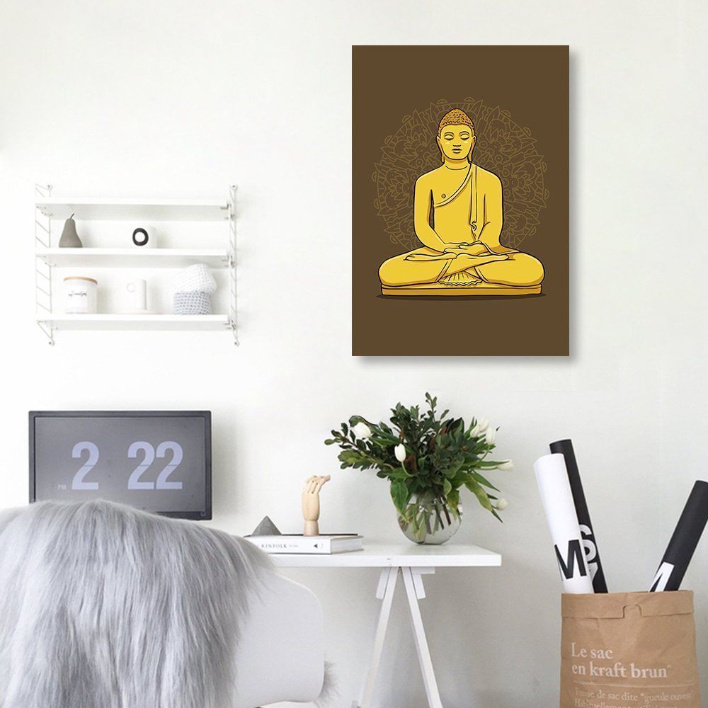 Quadro Buda Meditando 100x70 Sem Moldura
