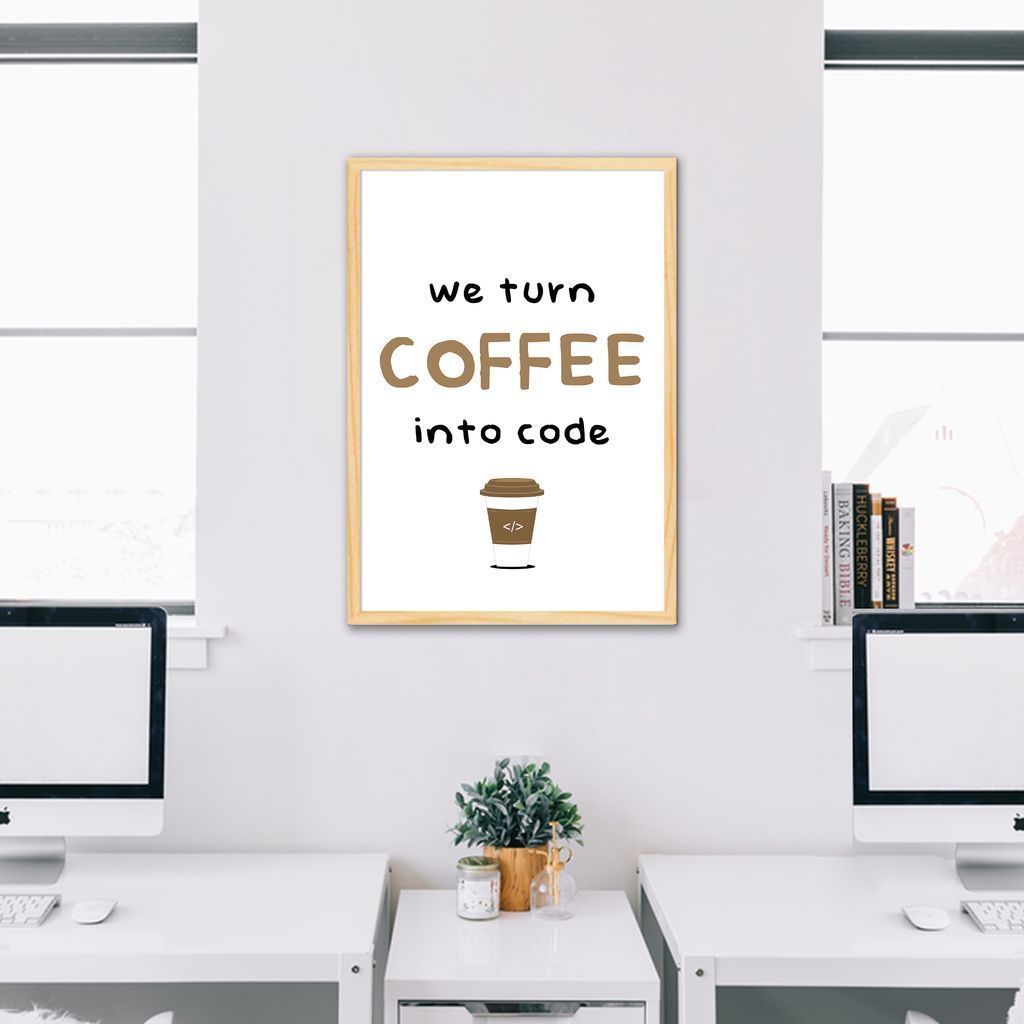 Quadro Café de Programador 43x30 Caixa Marfim