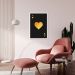Quadro Carta As de Copas Gold 60x43 Caixa Branco