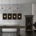 Quadro Cartas As de Naipes Gold 123x43 4-43x30 Caixa Marrom