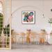 Quadro Cartoon Picasso Funny Head Two 60x60 Caixa Marrom