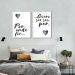 Quadro Casal Ser seu Par 122x86 2-86x60 Filete Branco