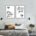 Quadro Casal Ser seu Par 62x43 2-43x30 Filete Marrom