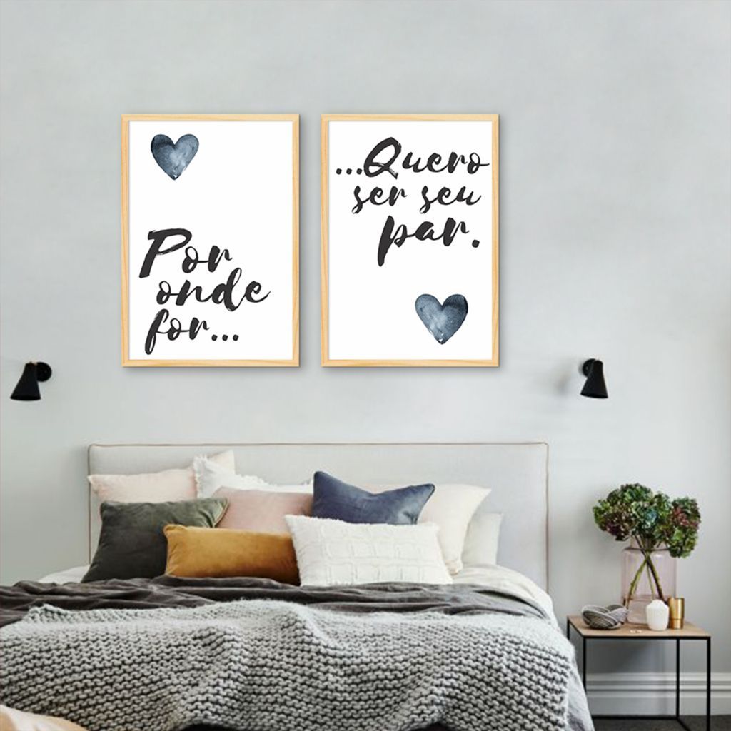Quadro Casal Ser seu Par 88x60 2-60x43 Caixa Marfim