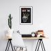 Quadro Caveira Frase Be the King 43x30 Caixa Marfim