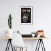 Quadro Caveira Frase Be the King 60x43 Filete Marrom