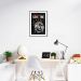 Quadro Caveira Frase Be the Queen 100x70 Filete Preto