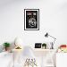 Quadro Caveira Frase Be the Queen 60x43 Caixa Preto