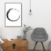 Quadro Circulo Budista Enso 100x70 Filete Preto