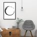 Quadro Circulo Budista Enso 43x30 Caixa Preto